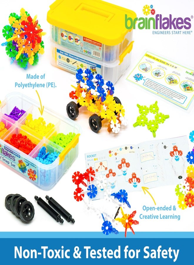 Brain Flakes 1000 Piece Sort ‘n’ Snap Set - Wheel Pieces and Special Parts Included - A Great Stem Toy for Both Boys and Girls - Image 5